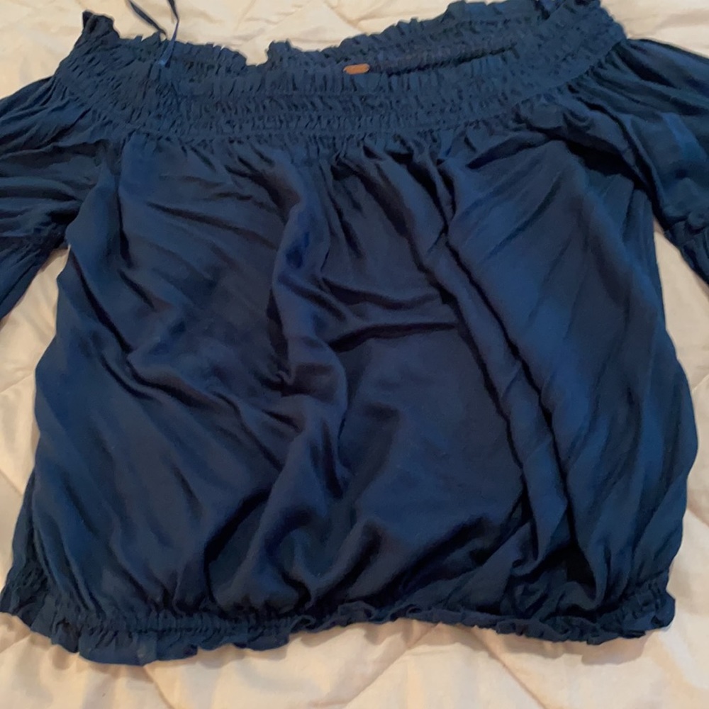 Free People Navy Top sz S - Picture 7 of 7